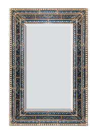 Peruvian Painted Glass Argento Mirror