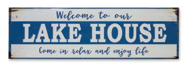 Welcome Lake House Sign 23.75"L x 8"H Metal