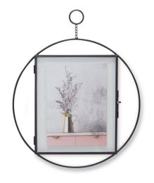 Hanging Frame 11"D x 13.25"H Iron/Glass