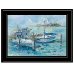 "Dockside" By Tracy Owen-Cullimore, Ready to Hang Framed Print, Black Frame