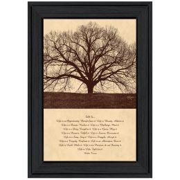 "Life Is" By John Jones, Ready to Hang Framed Print, Black Frame