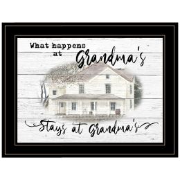 "Stays at Grandma's" By Billy Jacobs, Ready to Hang Framed Print, Black Frame