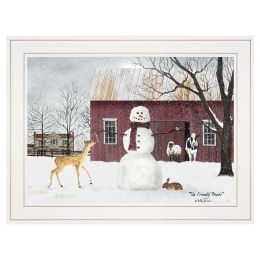 "The Friendly Beasts" by Billy Jacobs, Ready to Hang Framed Print, White Frame