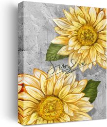 Sunflower Wall Art Bathroom Decor Flower Canvas Wall Art Sunflower